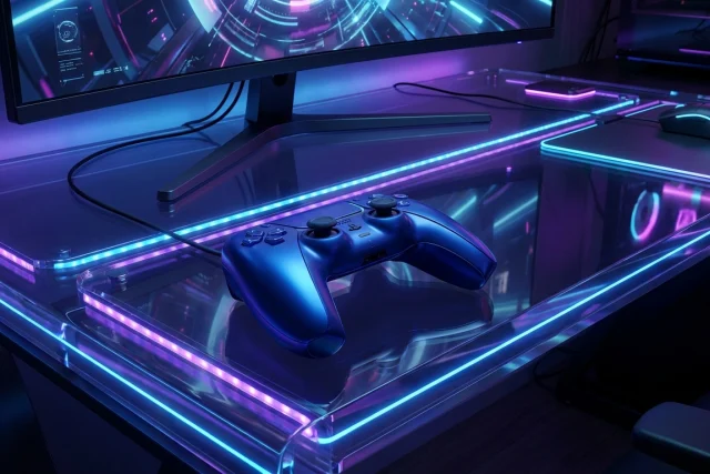 ps5 controller blauw